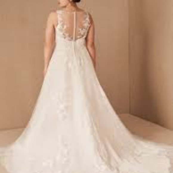 BHLDN Marceline Wedding Gown Size 18 (14W/16W) - Picture 6 of 10